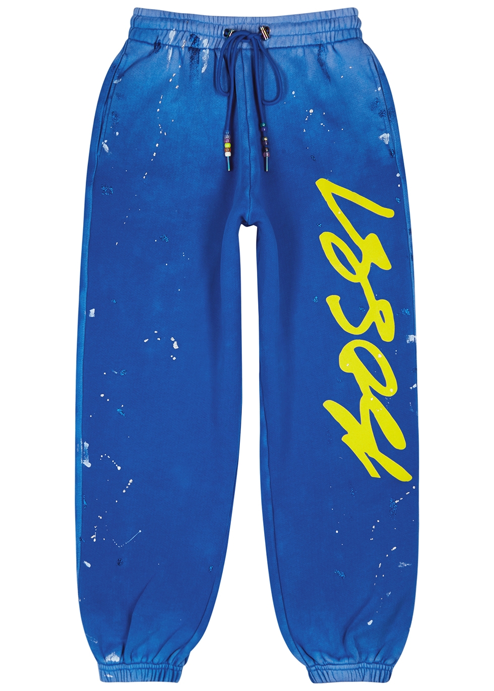 BOSSI Sportswear Blue logo cotton sweatpants