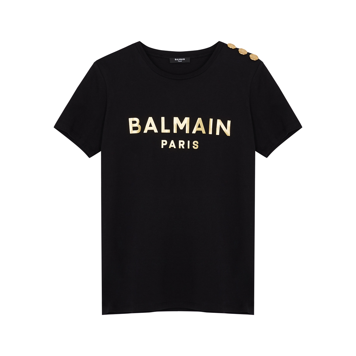 Balmain Black Logo-print Cotton T-shirt - S