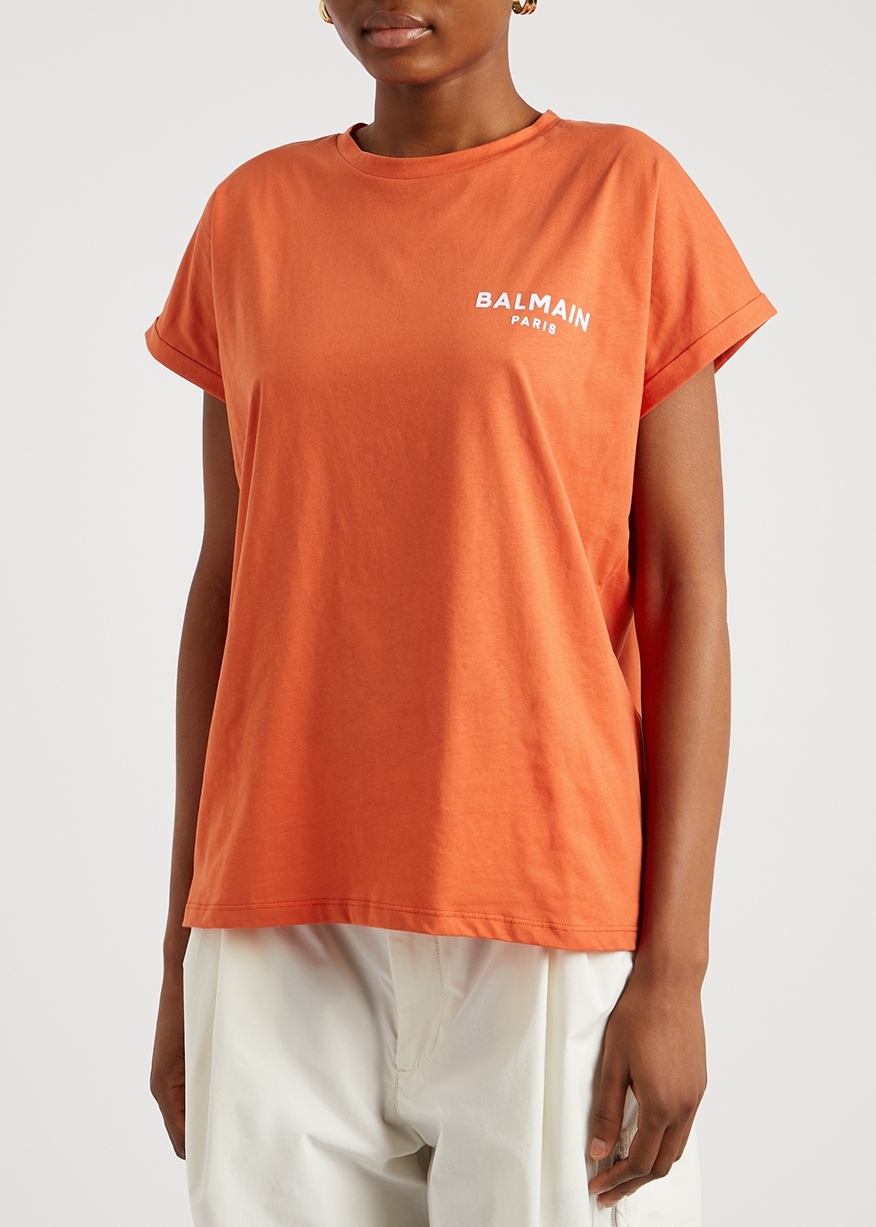 orange balmain t shirt