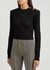 Black monogram-intarsia stretch-knit jumper - Balmain