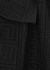 Black monogram-intarsia stretch-knit skirt - Balmain