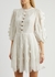 Rosa white embroidered ramie mini dress - Zimmermann