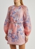 Postcard printed chain-embellished linen dress - Zimmermann