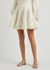 Postcard ivory appliquéd linen-blend skirt - Zimmermann