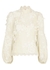 Postcard ivory appliquéd linen-blend blouse - Zimmermann