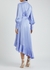 Blue silk-satin midi wrap dress - Zimmermann