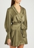 Army green silk wrap dress - Zimmermann