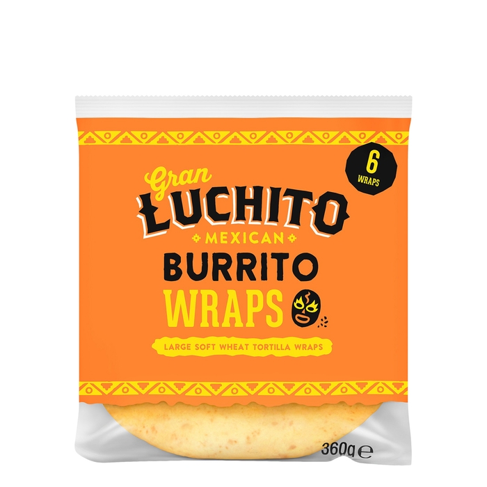 Gran Luchito Burrito Wraps X 6