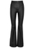 Black flared faux-leather trousers - Spanx