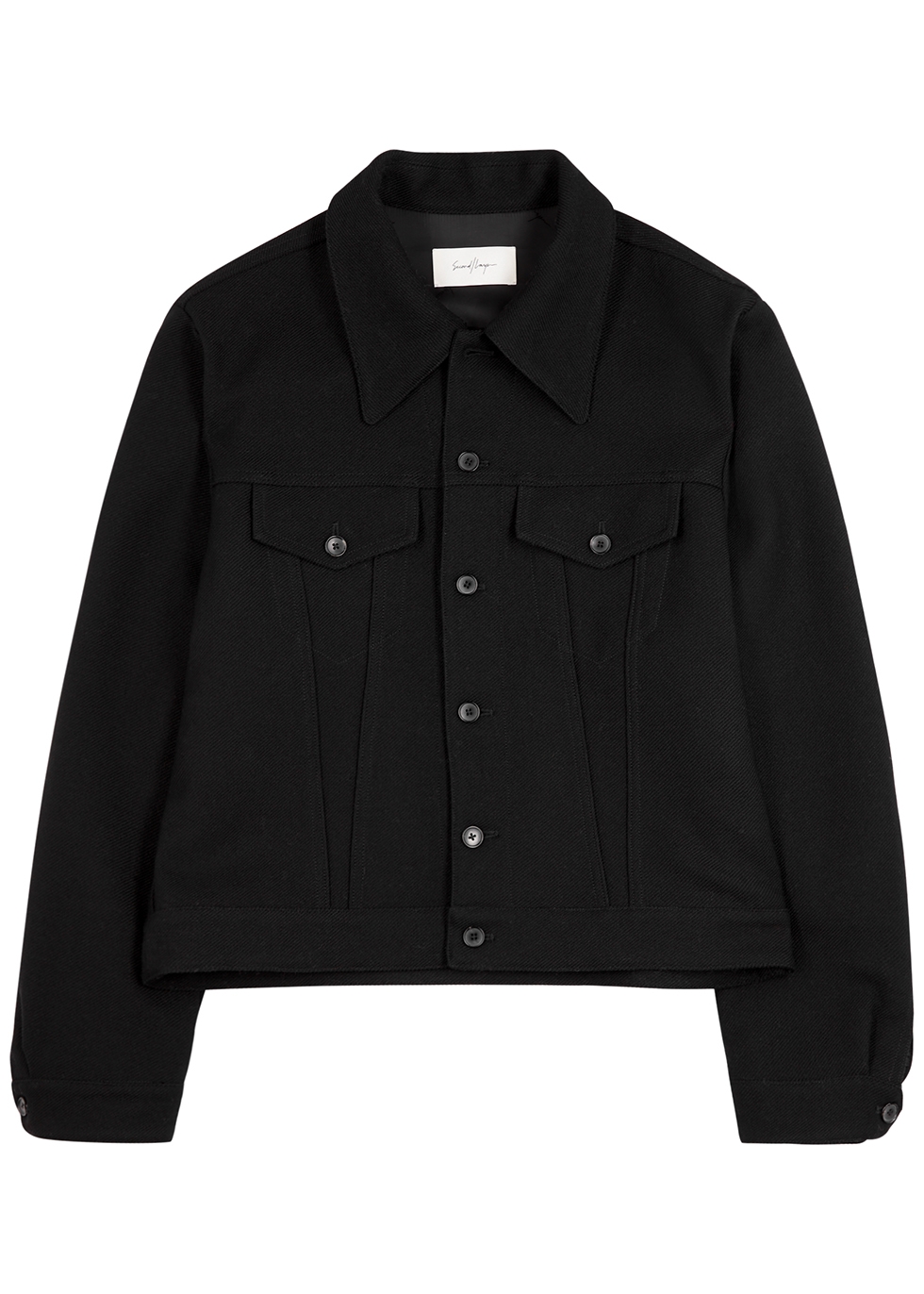 Maccha black wool-blend jacket