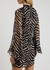 Hollywood zebra-print georgette mini dress - De La Vali