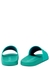 Turquoise logo rubber sliders - JW Anderson