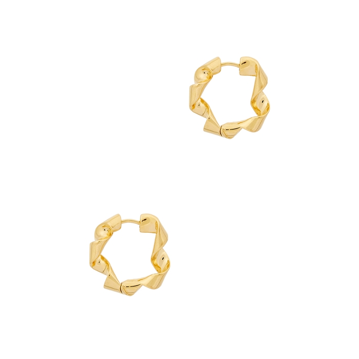 Otiumberg Ribbon Gold Vermeil Hoop Earrings