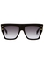 Black oversized D-frame sunglasses - Balmain