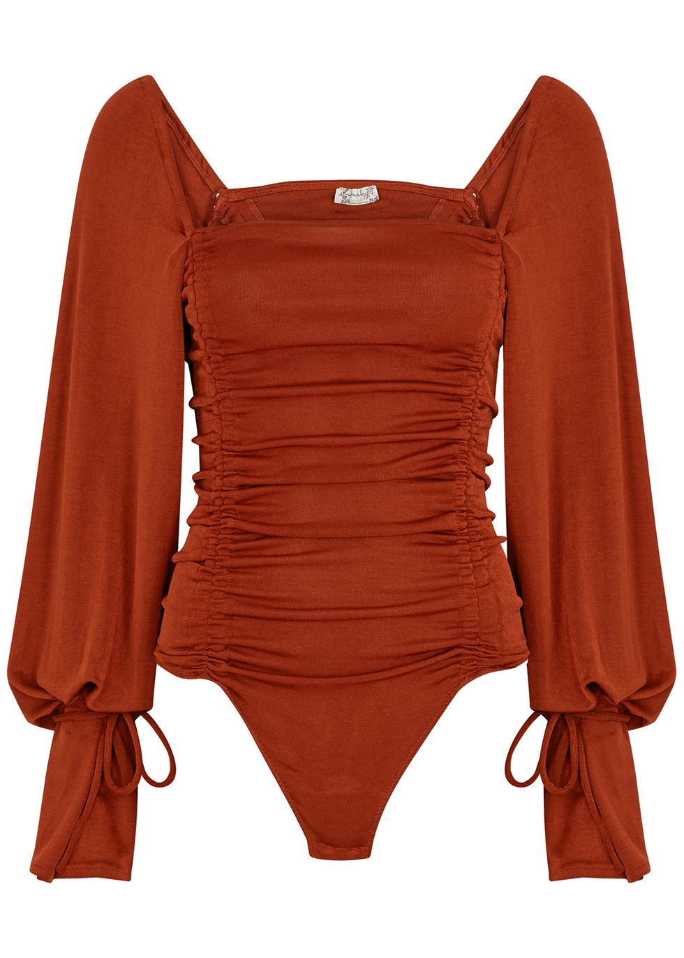Free People Meant To Be rust stretch-jersey bodysuit - Harvey Nichols