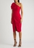 Red bow-embellished midi dress - Lavish Alice