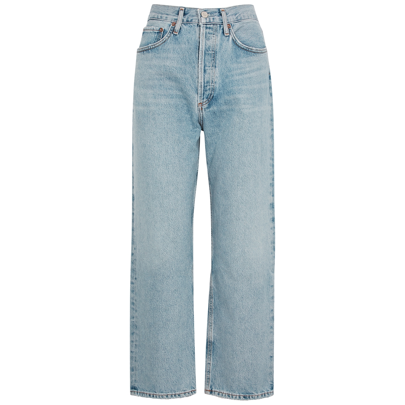 Agolde 90's Light Blue Cropped Wide-leg Jeans - W24