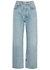 90's light blue cropped wide-leg jeans - AGOLDE