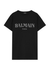 KIDS Black logo cotton T-shirt (12-16 years) - Balmain