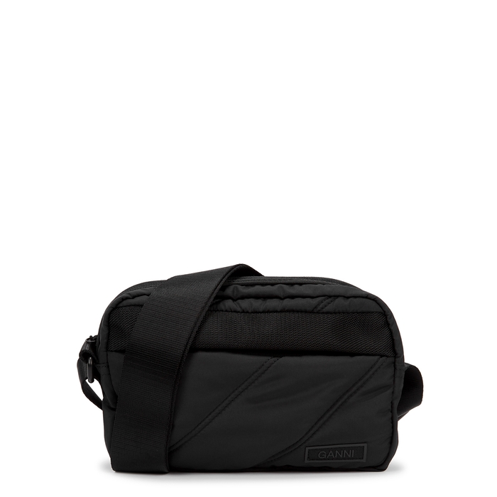 Ganni Black Quilted Nylon Cross-body Bag