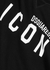 Black logo-print cotton sweatshirt - Dsquared2