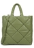 Assante green quilted faux leather tote - Stand Studio
