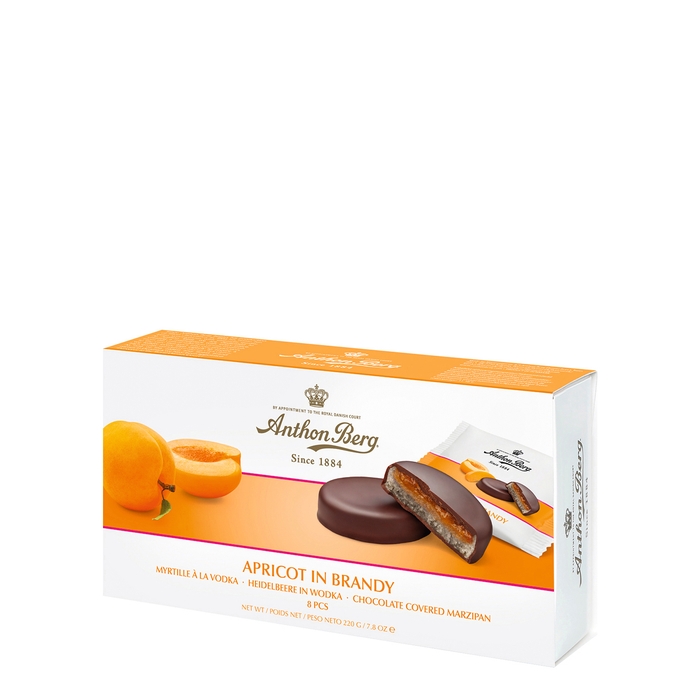 ANTHON BERG Apricot In Brandy Chocolate Covered Marzipan 220g