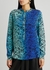 Tonal blue printed silk crepe de chine blouse - Stella McCartney
