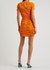 Bright orange ruched mini dress - Stella McCartney
