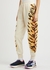 Cream tiger-print cotton sweatpants - Stella McCartney