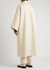 Cream oversized bouclé coat - Mariam Al Sibai