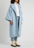 Light blue oversized bouclé coat - Mariam Al Sibai