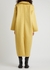 Yellow checked wool-blend coat - Mariam Al Sibai