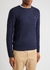 Navy cable-knit wool-blend jumper - Polo Ralph Lauren