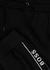 Black logo cotton-blend sweatpants - BOSS