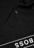 Parlay black piqué cotton polo shirt - BOSS