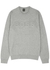 Grey logo cotton-blend jumper - BOSS