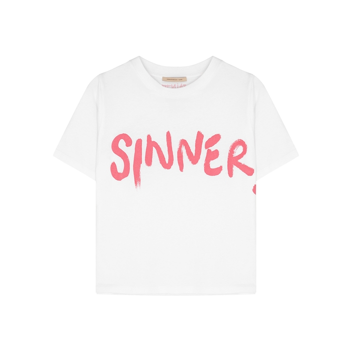 Christopher Kane Sinner White Printed Cotton T-shirt