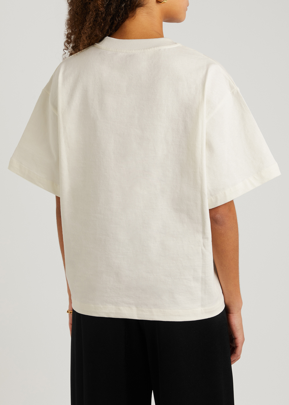 Jil Sander Off-white logo-print cotton T-shirt - Harvey Nichols