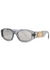 Medusa Biggie grey rectangle-frame sunglasses - Versace