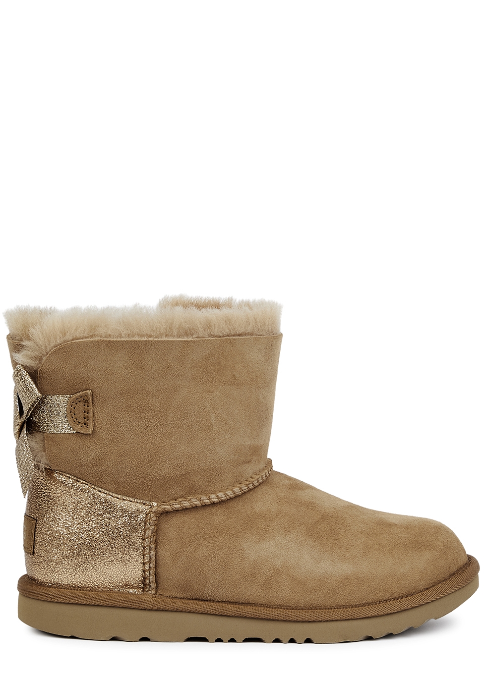 KIDS Bailey Bow mini brown suede ankle boots (IT31-IT38)