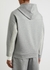 Grey panelled hooded stretch-jersey sweatshirt - Emporio Armani