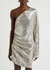Alexandra silver one-shoulder sequin mini dress - IN THE MOOD FOR LOVE