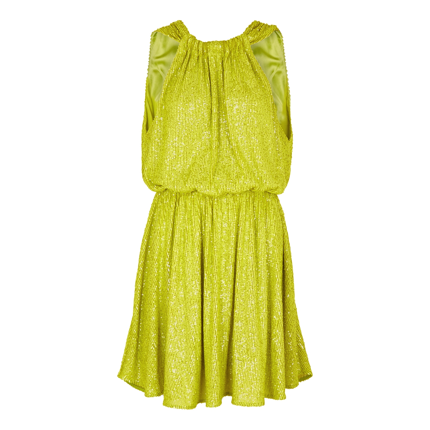 IN The Mood For Love Belle Vie Lime Sequin Mini Dress