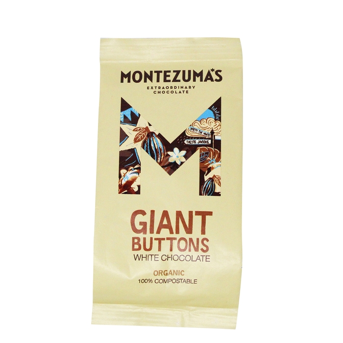Montezuma's Organic White Chocolate Giant Buttons Bag 180g