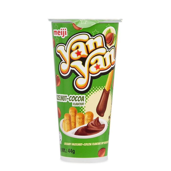 Meiji Yan Yan Hazelnut Cocoa Flavoured Dip Biscuit Snack 44g