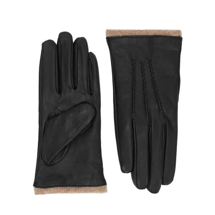 Dents Lorraine Black Leather Gloves