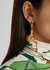 Asymmetric 24kt gold-plated hoop earrings - Timeless Pearly