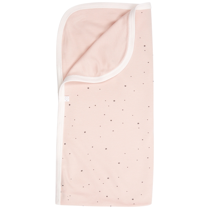 BABY MORI Pink Spot-print Jersey Blanket