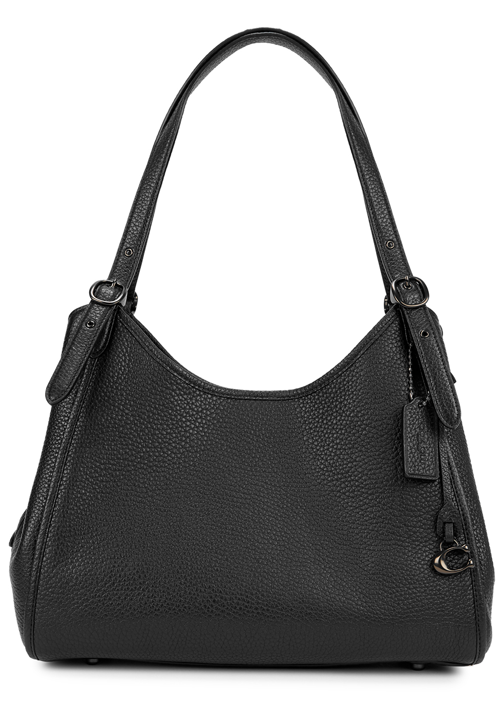 Lori black leather shoulder bag